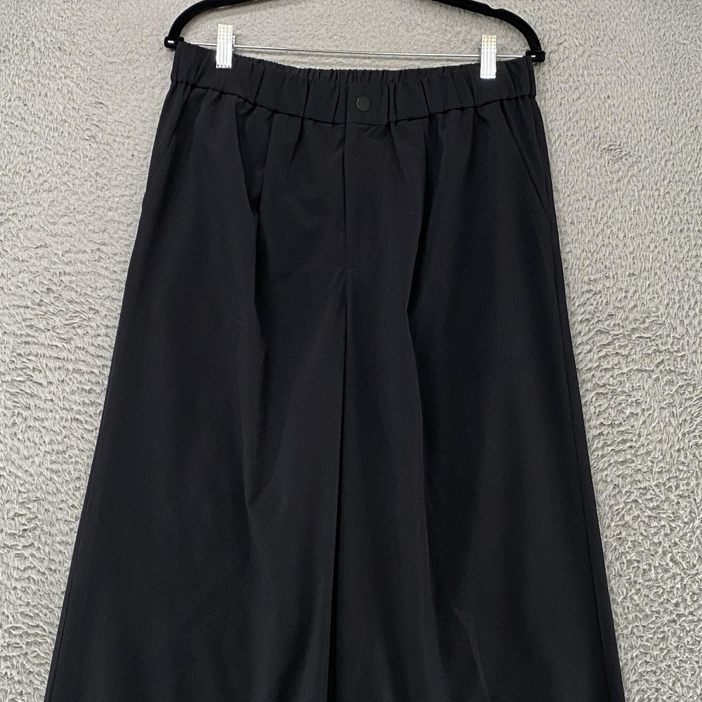 Varley Kayson Wide Leg Pants Womens Large Black Soft Stretch Travel Lightweight - Picture 2 of 16